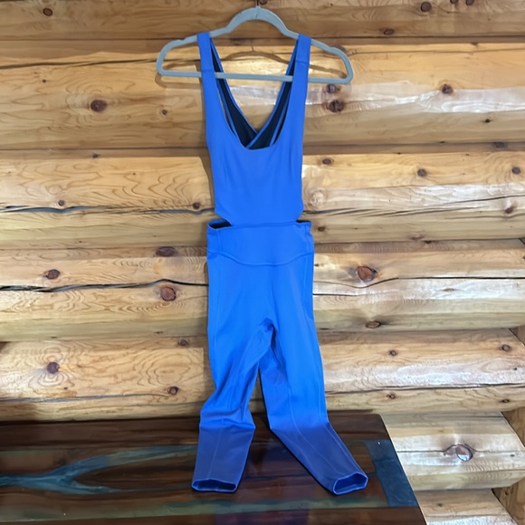 Free People NWT Back It Up Onesie Size Medium & Large in Swim Club ( Blue ) - Picture 6 of 10
